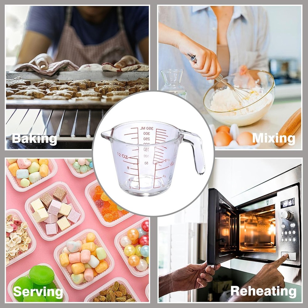 Glass Measuring Cup For Baking & Cooking kitchen Essentials Tools
