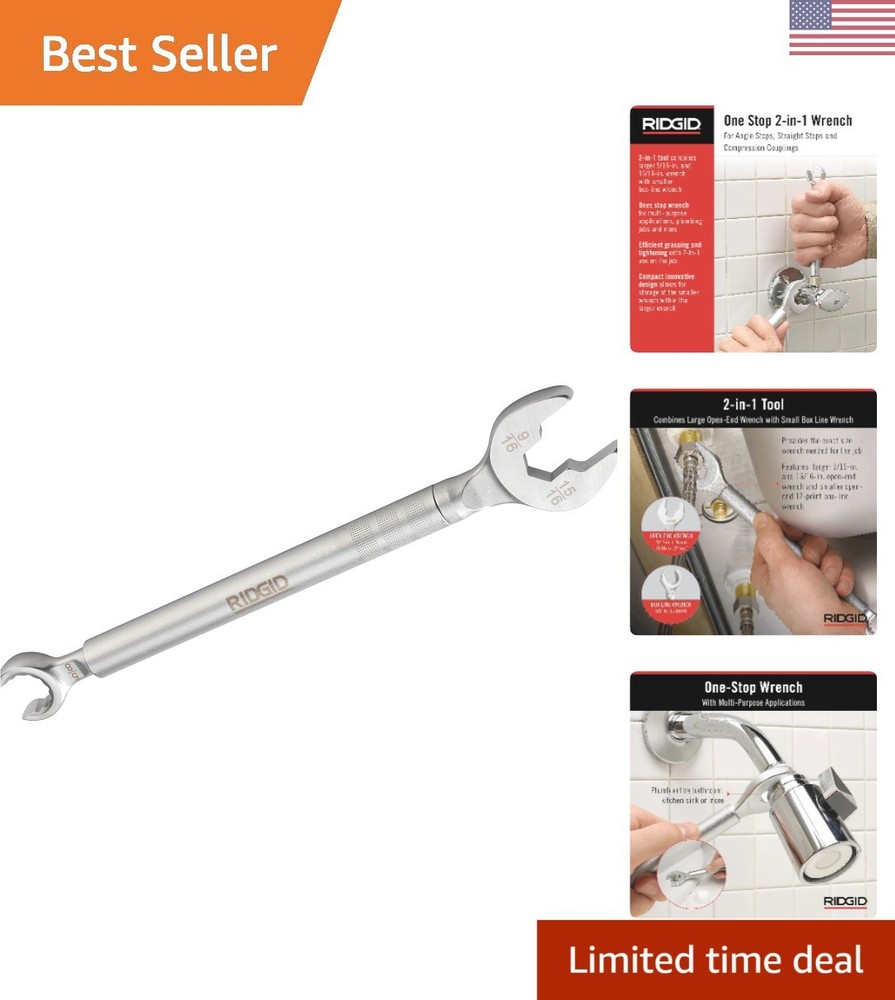 Efficient 2-in-1 Wrench for Plumbing Tasks - 150 ft-lbs Torque Capability