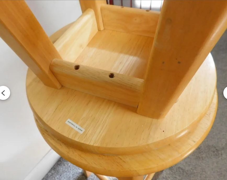 Pair SOLID WOOD 29.75" Tall Kitchen Bar Kitchen Counter Stools