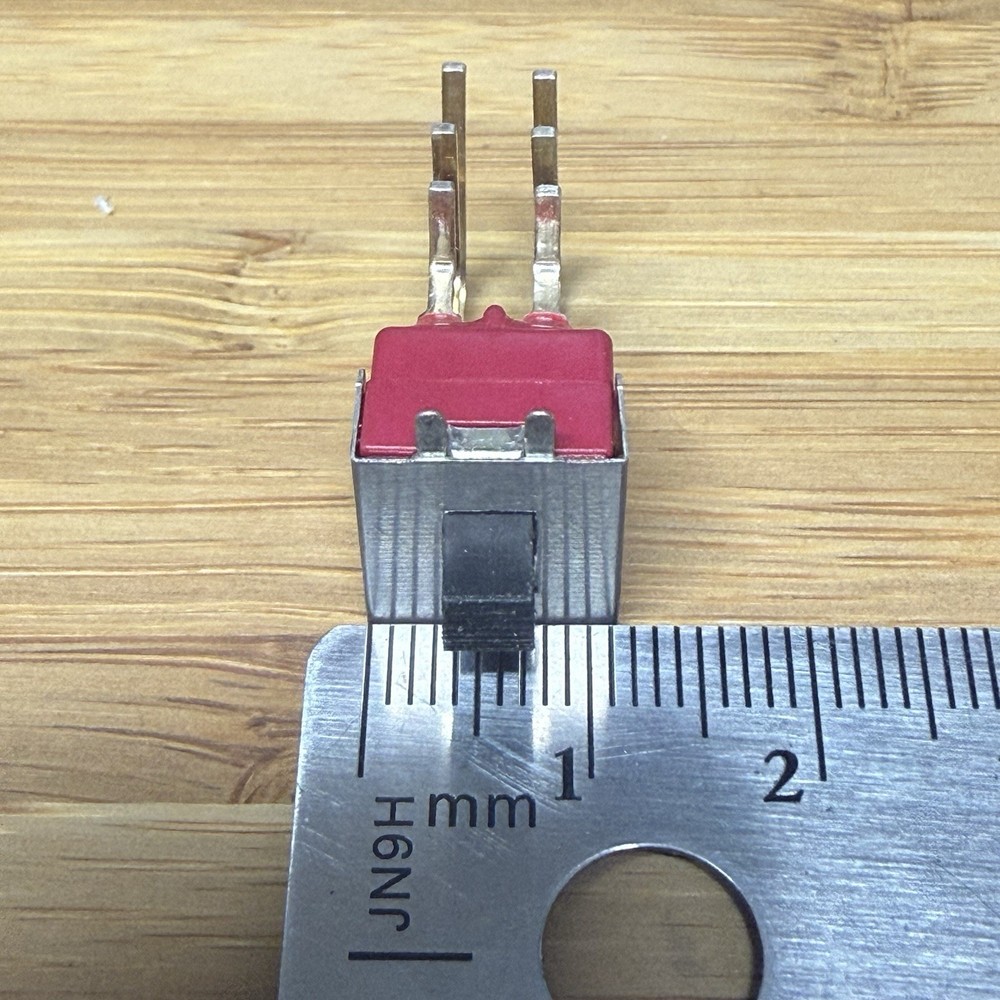 2x E-Switch 500SDP1S1M7QEA DPDT 2 Position Slide Switch PCB Mount Sealed