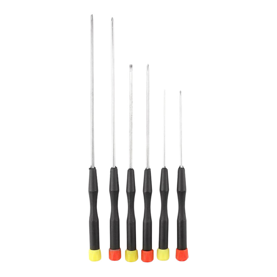 6 pc. Extra Long Screwdriver Set- Slotted Phillips Tool