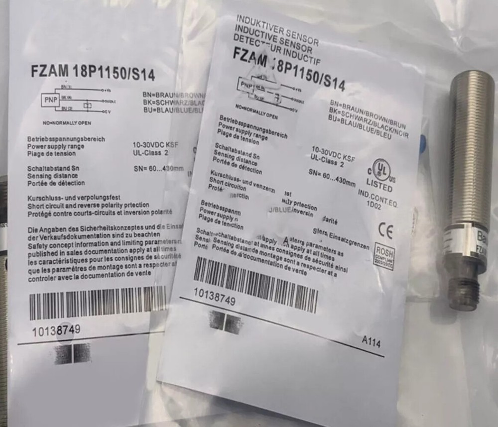 1Pcs New FZAM 18P1150/S14 Diffuse reflective sensor