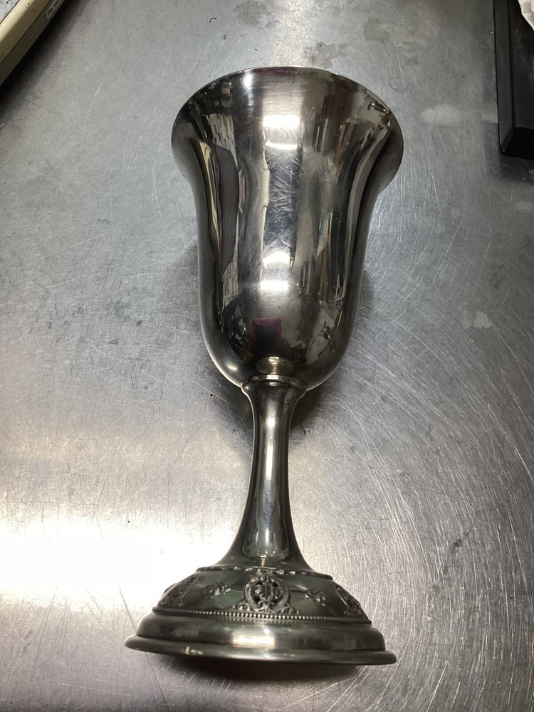 Vintage Sterling Silver Wine Round Goblet Solid Silver