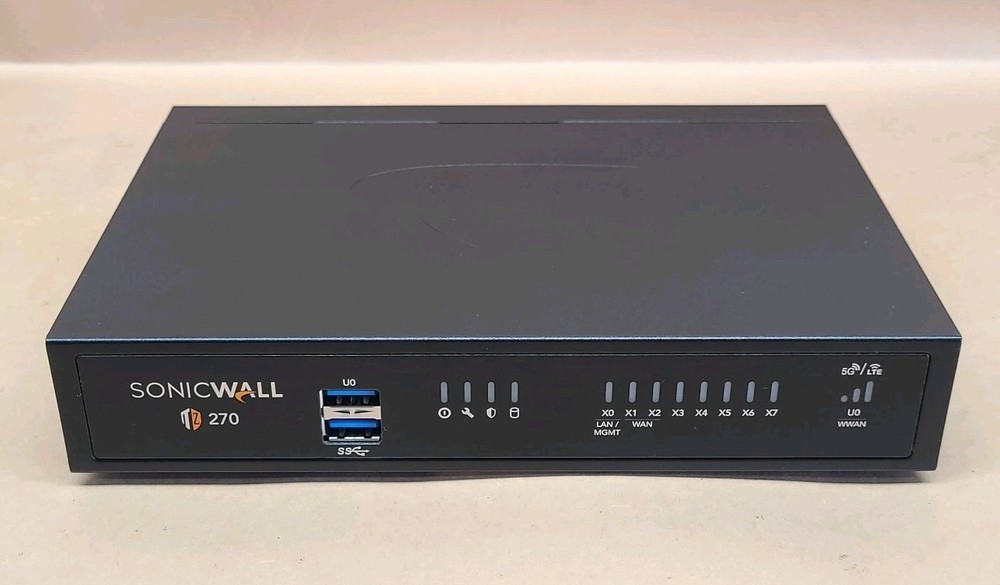 SONICWALL TZ270 Network Security Firewall No AC Adapter - Tested & Working!
