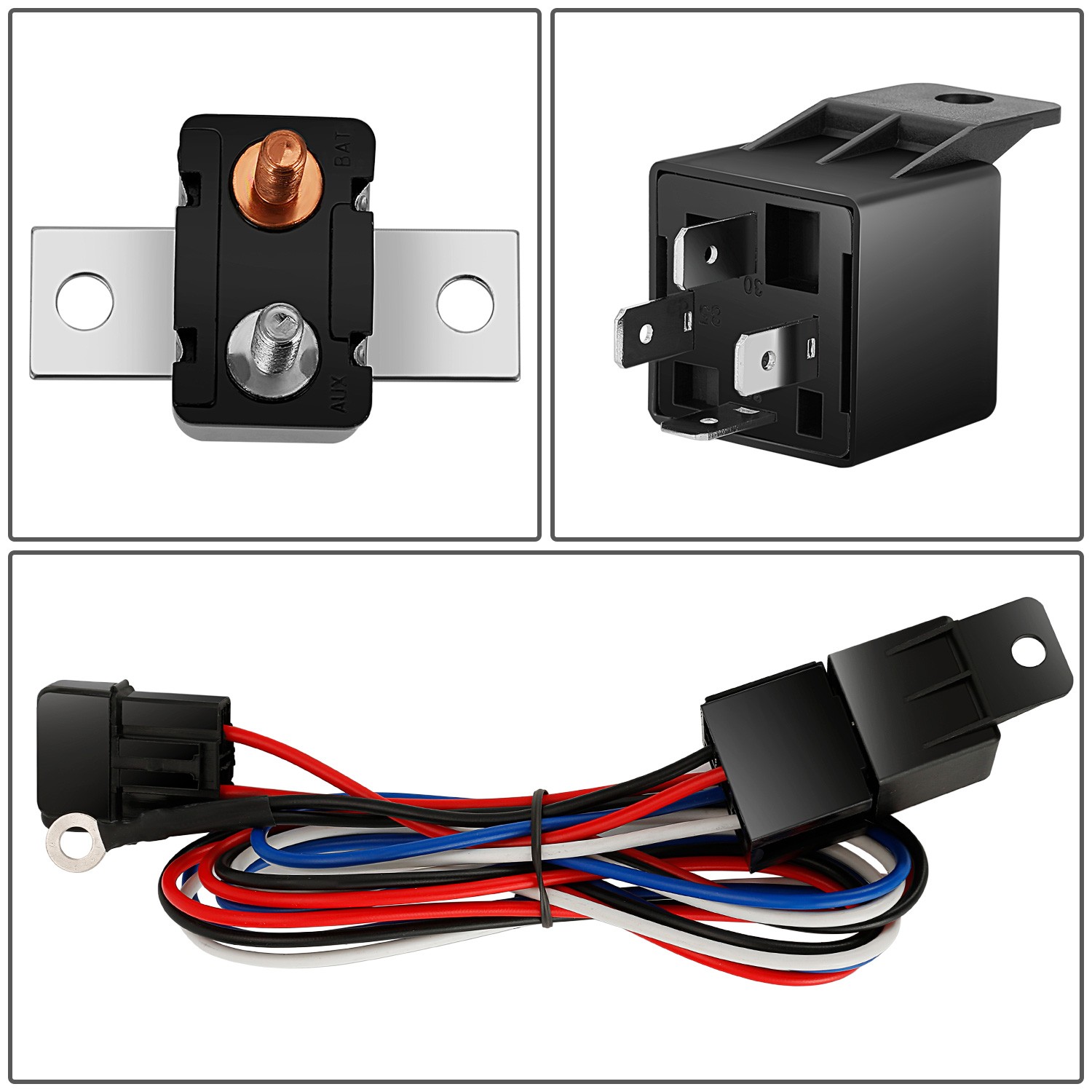 40 AMP Electric Radiator Cooling Fan Relay Kit Thermostat Temp Control Switch