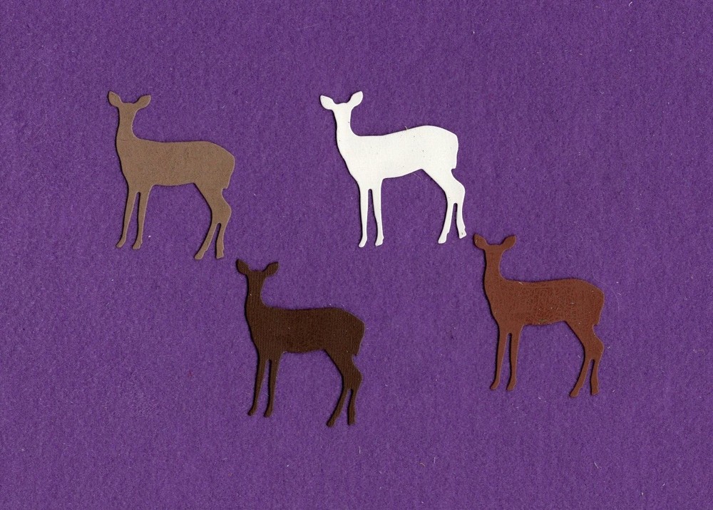 DEER DOE 2 die cuts scrapbooking cards