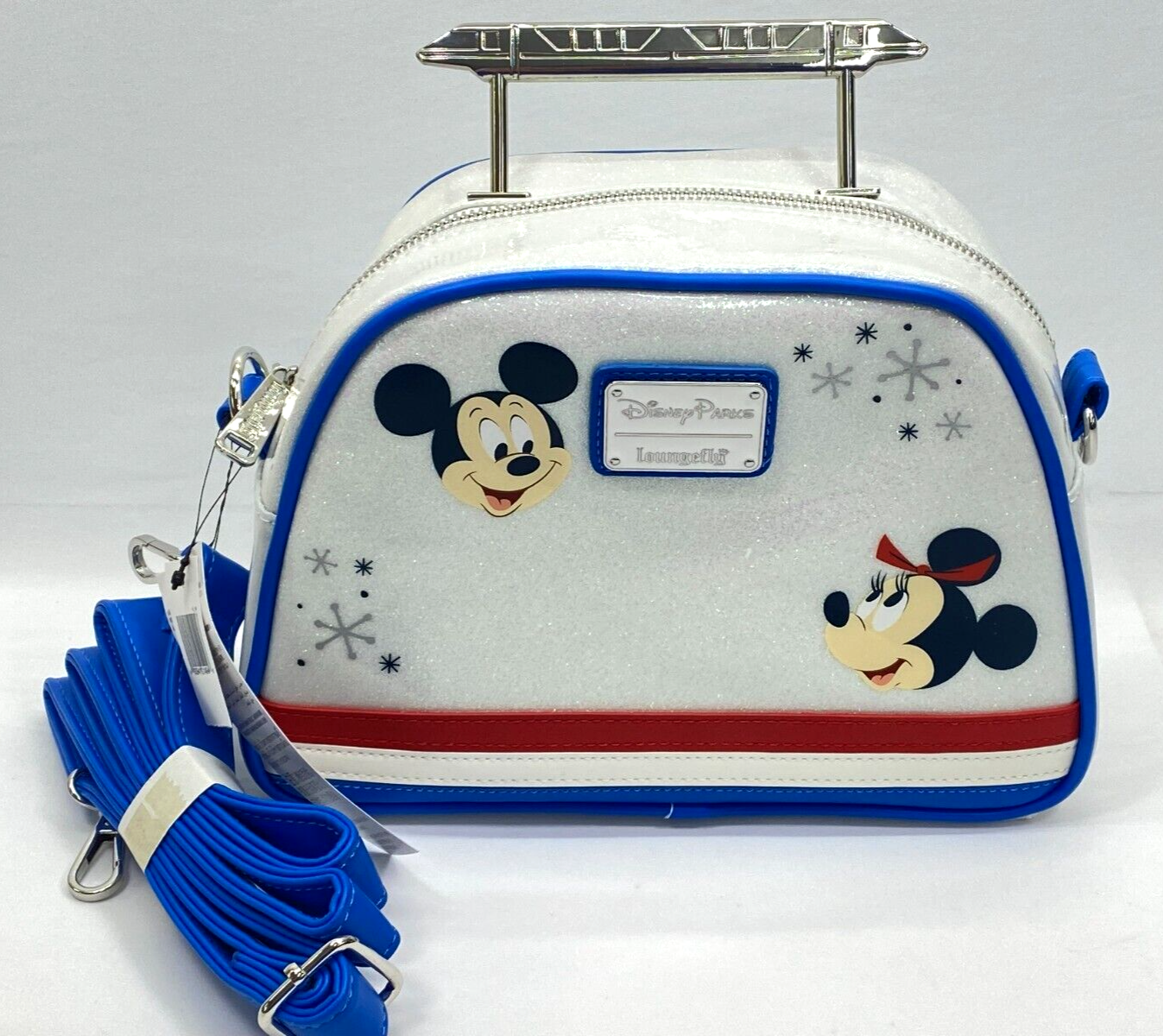 Disney Parks Loungefly Contemporary Mickey & Minnie Monorail Crossbody Bag - NEW