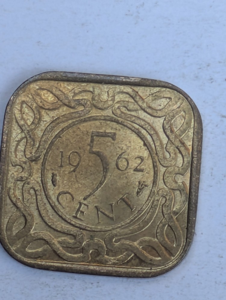 SURINAME. 5 CENTS, 1962. UNCIRCULATED.
