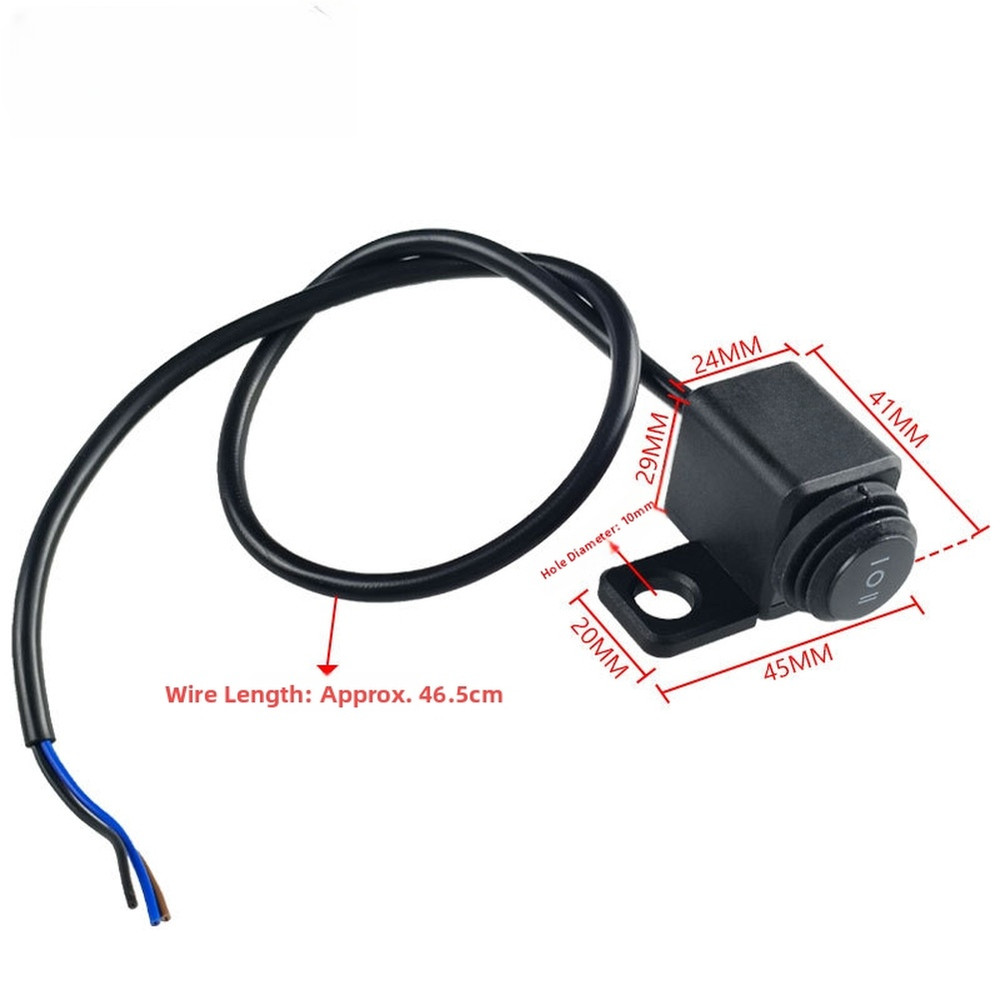 Motorcycle Rearview Mirror Plastic Switch Adjustable Fit for Various Bikes