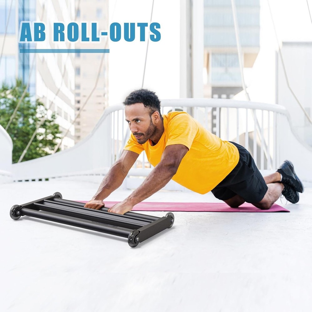 Glute Ham Glider Multi-Functional Hamstring Roller W/ Smooth Wheels V-Bar