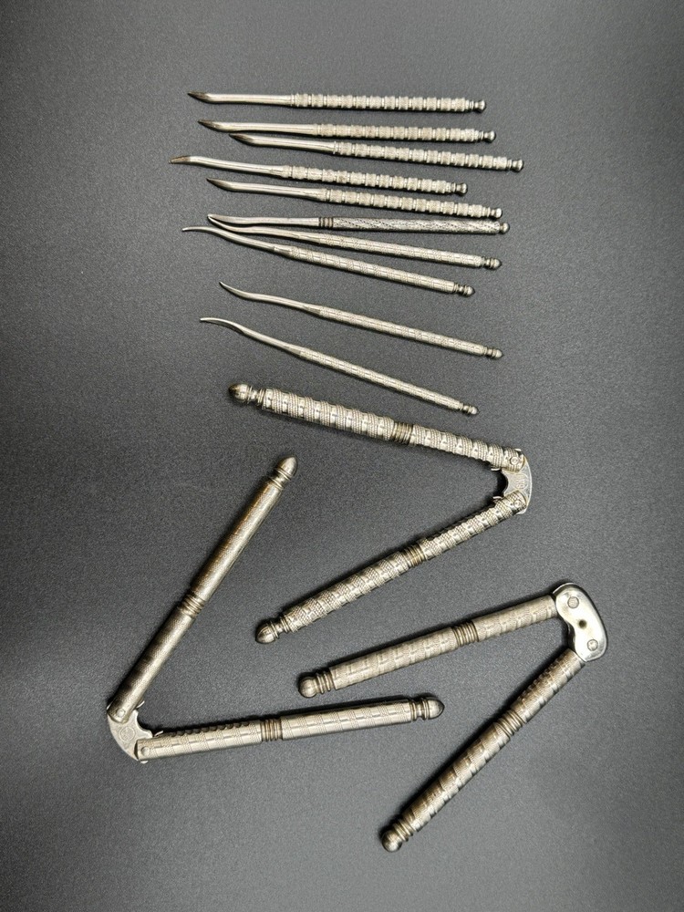 Vintage 3 Nutcracker & 10 Picks Set Shellfish Crab Lobster Tool Set