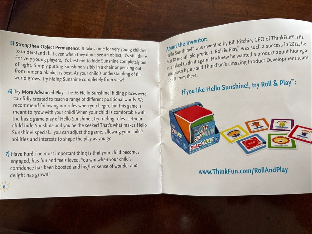 Hello Sunshine Hide & Seek Toddler Learning Game ThinkFun