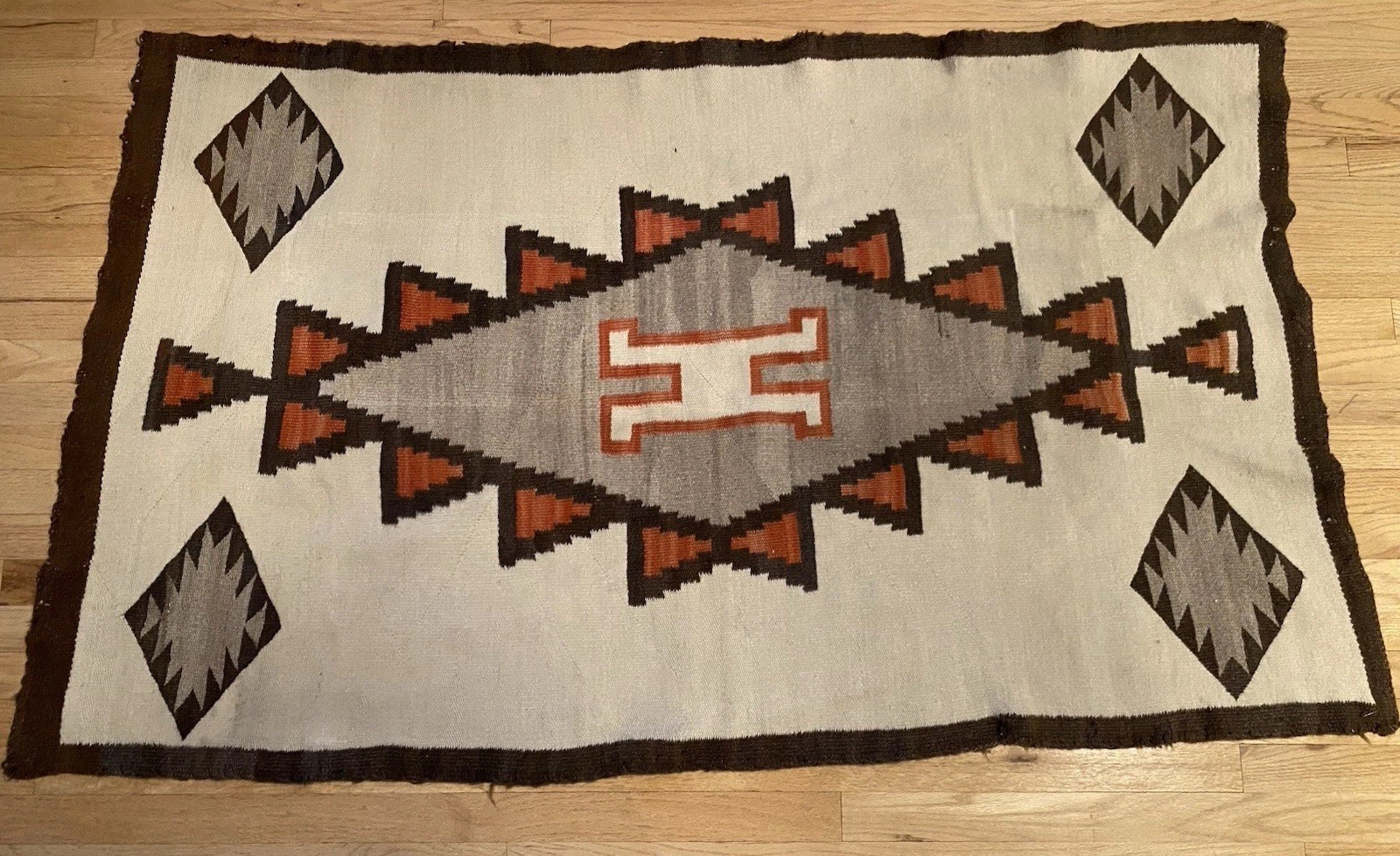 Antique Navajo Trading Post Rug Ganado Western Reservation 1915 Native American