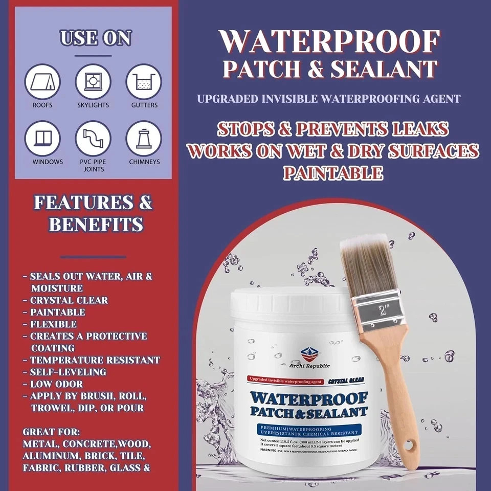 Archi Republic Clear Waterproofer - Highly Effective Waterproofing Coating That
