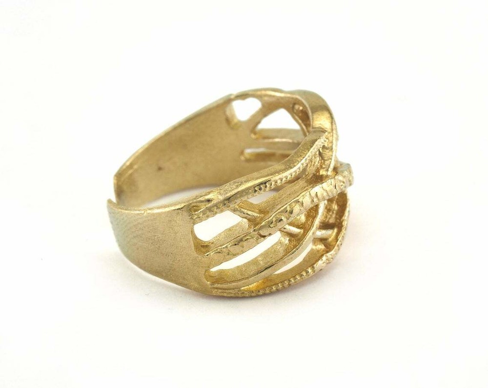 Adjustable Ring Raw brass (18mm 8US inner size - Adjustable ) OZ3367