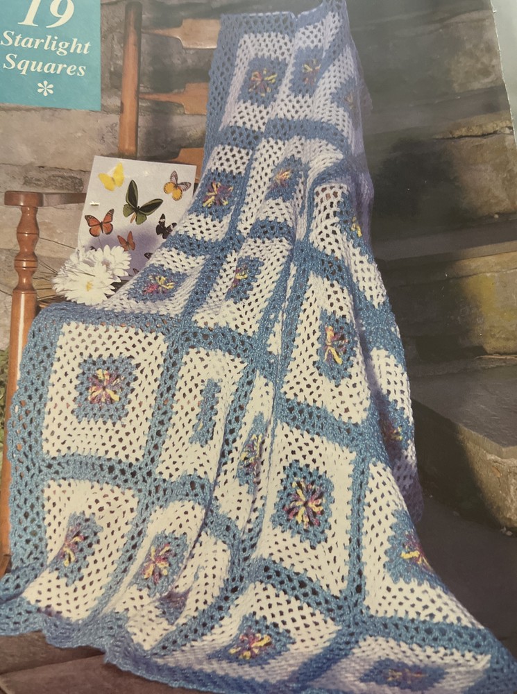 ~Crochet-Starlight Squares Afghan~ Pattern