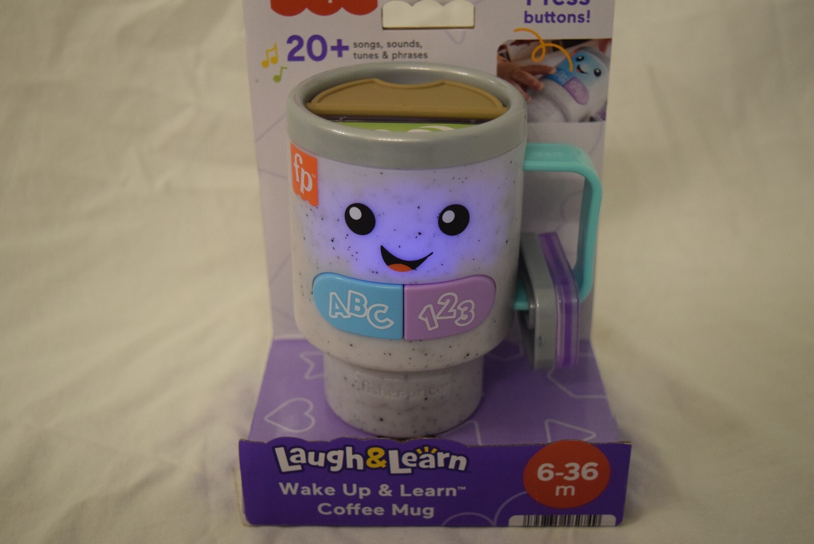 Fisher-Price Laugh & Learn Wake Coffee Mug Interactive Sounds 🔥 New !