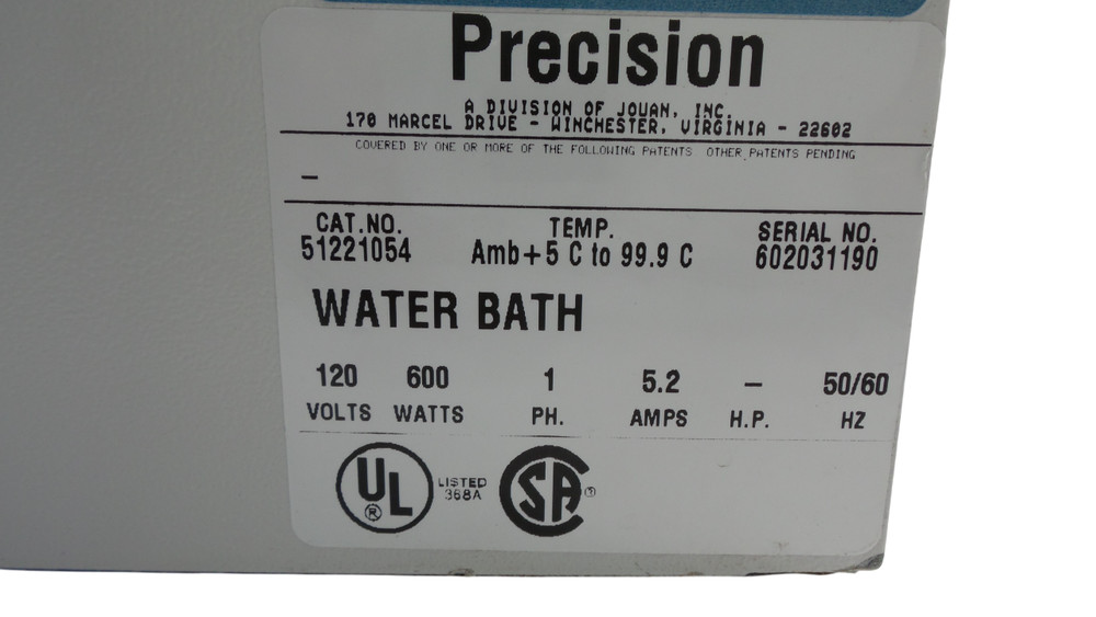 Precision Microprocessor Controlled 280 Series Water Bath 51221054
