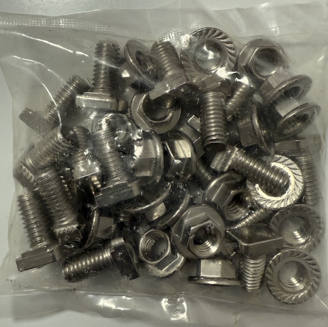 Unirac 009020S SolarMount Bonding T-Bolt & Nut, 3/8" x 3/4", SS. 1 Ea. 20 Pack