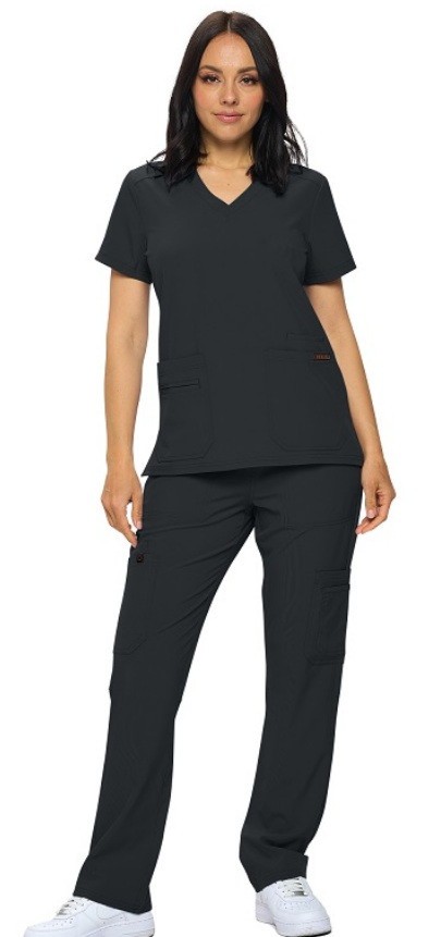 Women Monarch Stretch Scrub Set Petite Hospital Nursing Scrub Top and Pant 3102P