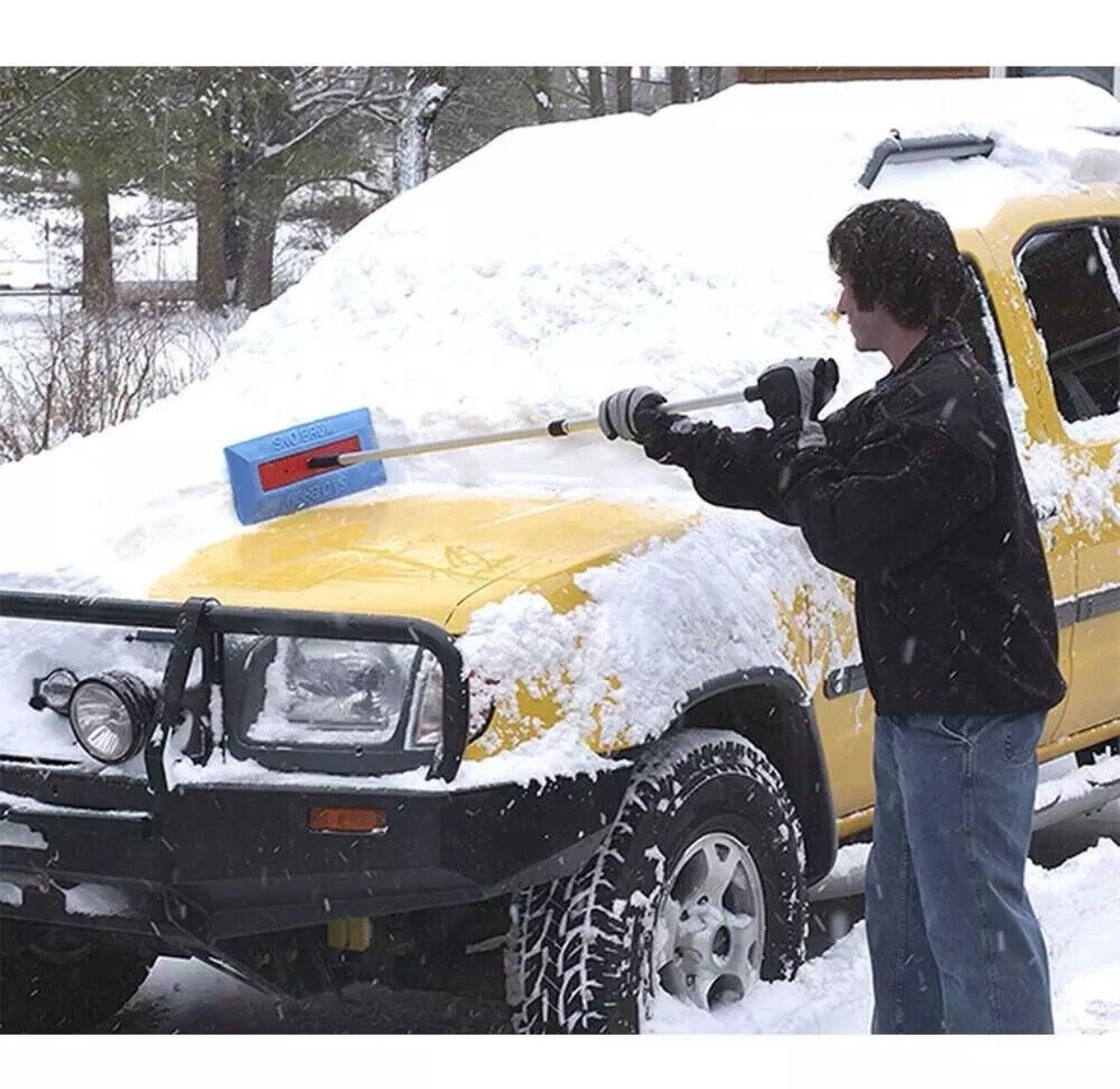 HD SNOBRUM Automobile Snow Broom Comfort grip Telescoping Handle