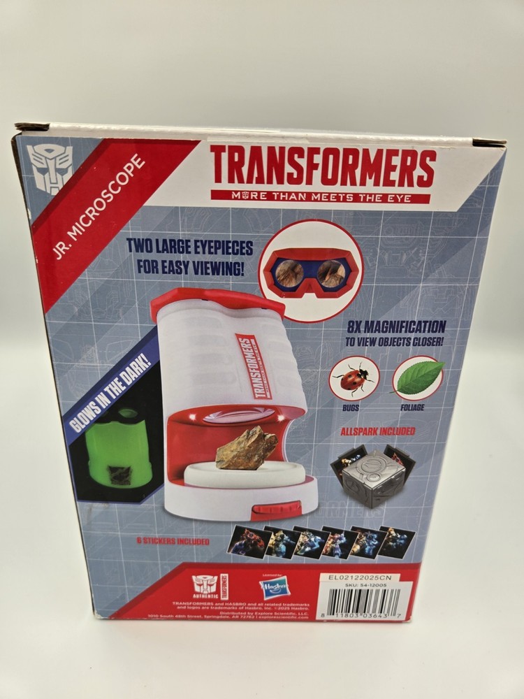 Transformers Jr. Lighted Microscope 8X Magnification - New