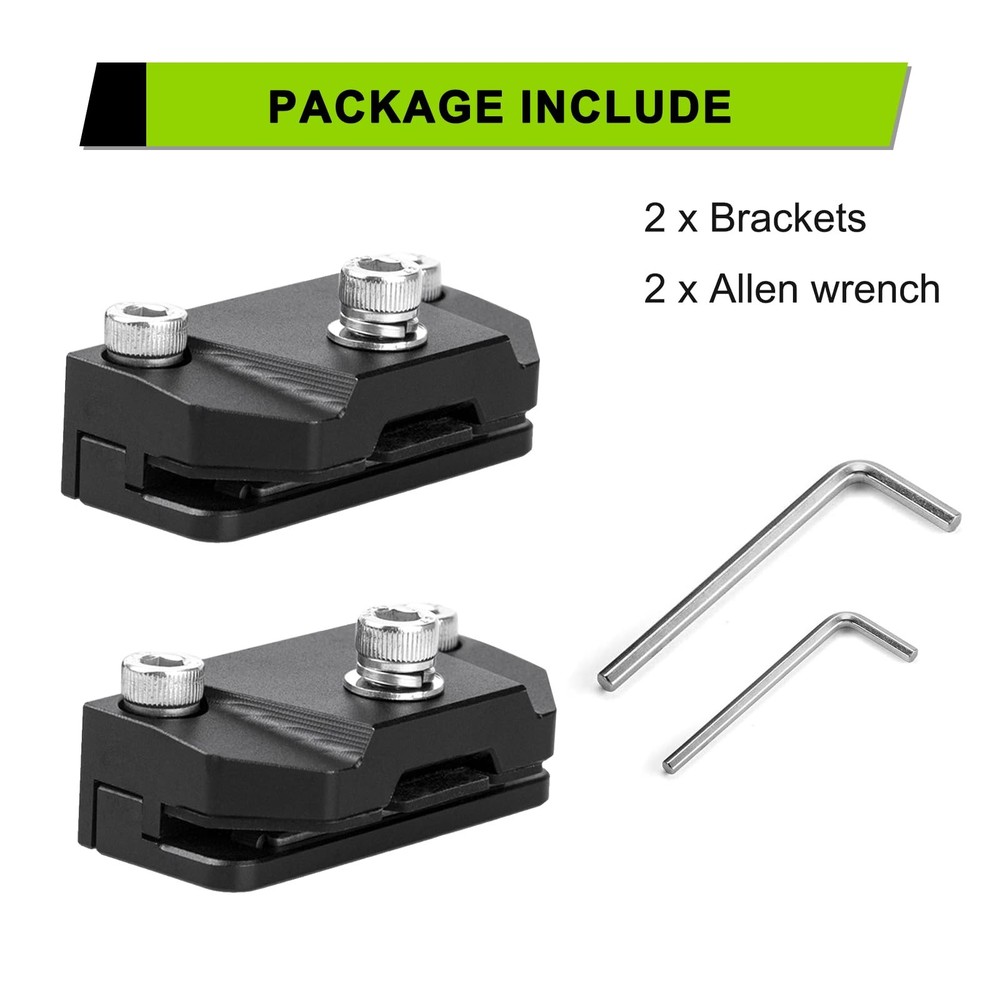 Ditch Light Brackets Hood Mount - 2PCS Universal Brackets, Black