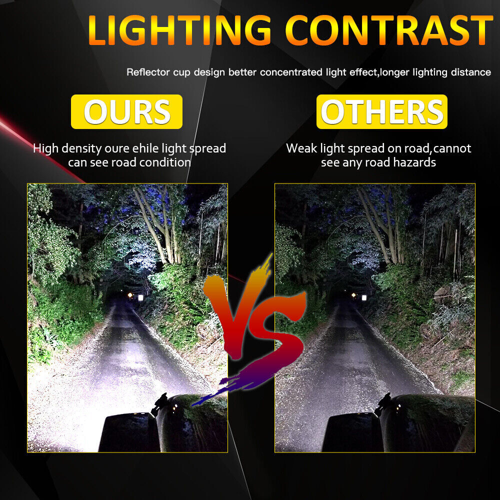 For Kawasaki mule 600 UTV Upper Roof 50" LED Light Bar & 4" Cube Pods + Wire Kit