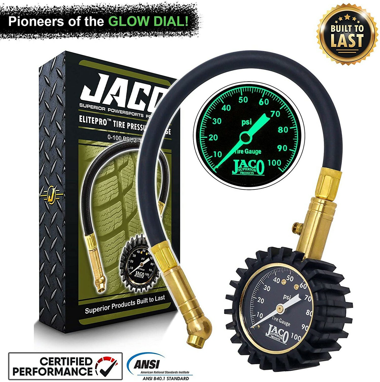 JACO ElitePro™ Tire Pressure Gauge - 100 PSI