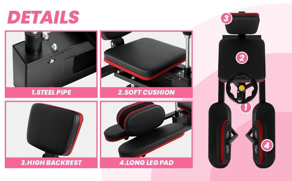 Red Leg Stretcher Machine 330lbs Split Machine w/ Hand Wheel Training Machine