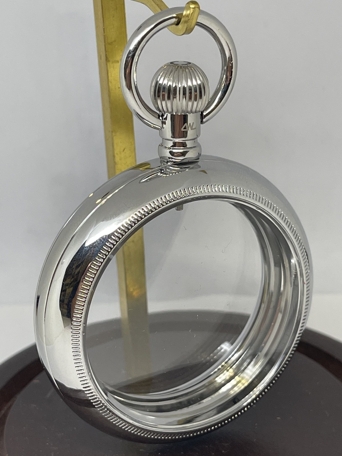 FINALLY Size 18S Railroad Display Pocket Watch Lever Set Case - Silver Plated