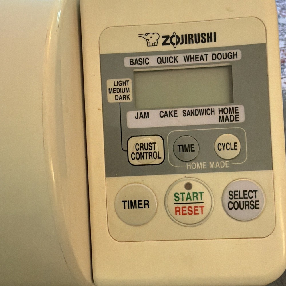 Zojirushi Home Bakery BBCC-V20 Bread Maker Machine 2lb Programmable Tested Works