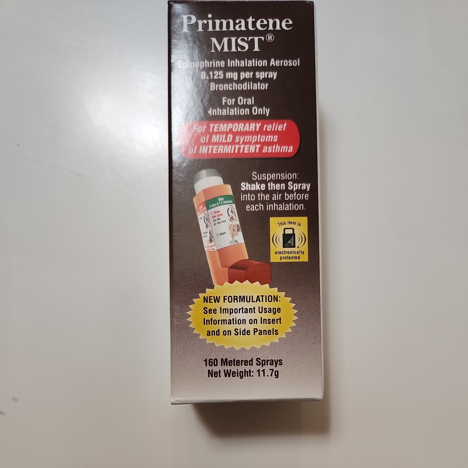 Primatene Mist Asthma Relief Inhaler 160 Metered Spray Exp 2027+
