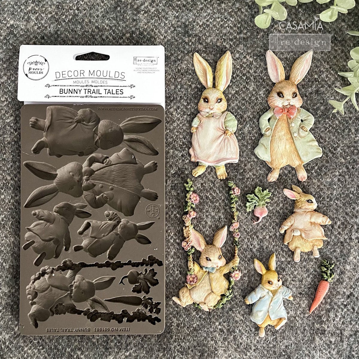 Bunny Trail Tales | 5" x 8" Silicone Décor Mould | Redesign with Prima