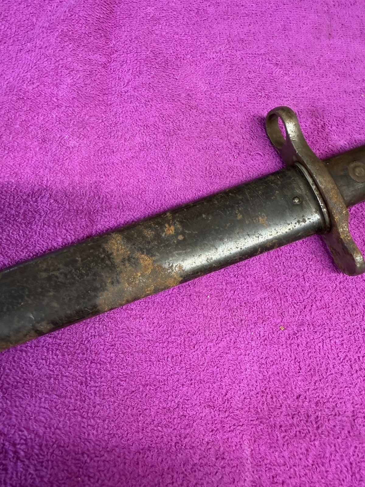 US ARMY PRE WWI US KRAG JORGENSEN BAYONET-DATED 1902-WITH SCABBARD