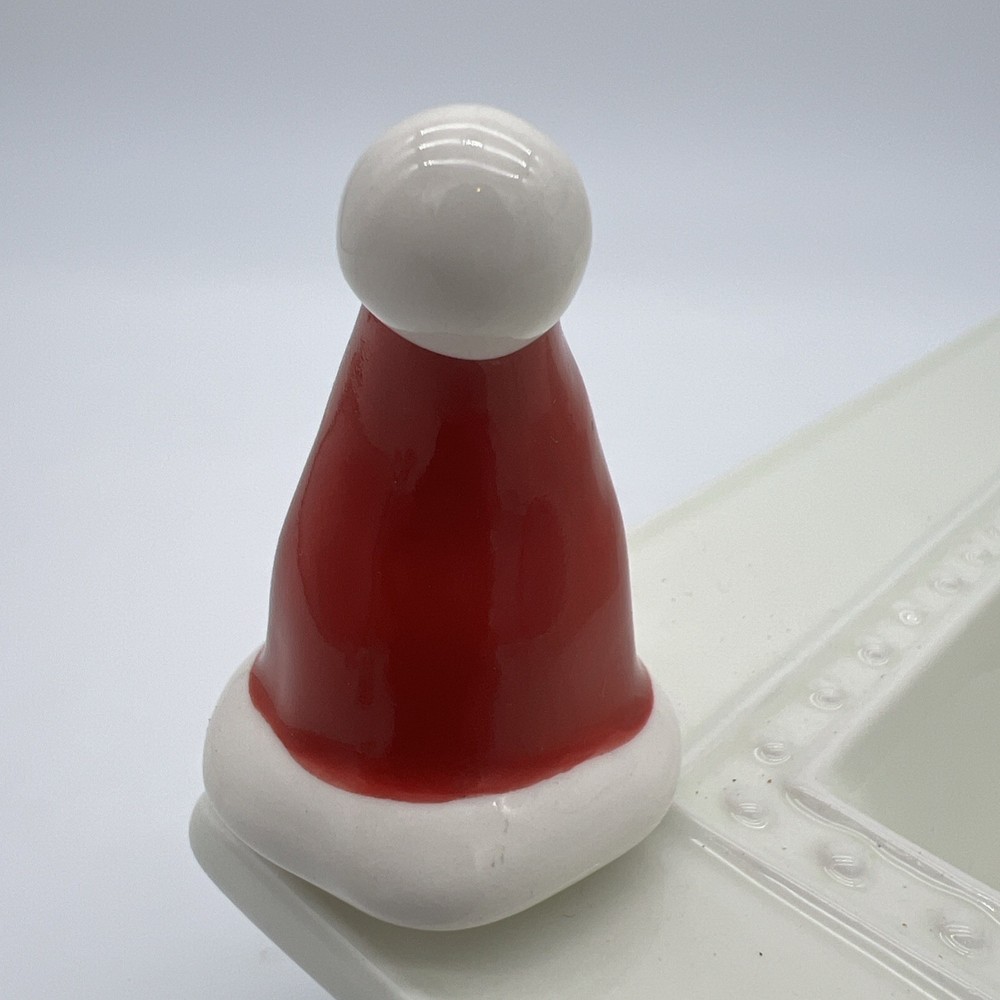 Nora Fleming RETIRED Santa Hat Mini with NF Initials