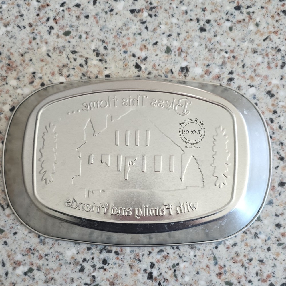 Dat'l Do-It Inc. Silver Metal Rectangle Serving Tray Bless This Home