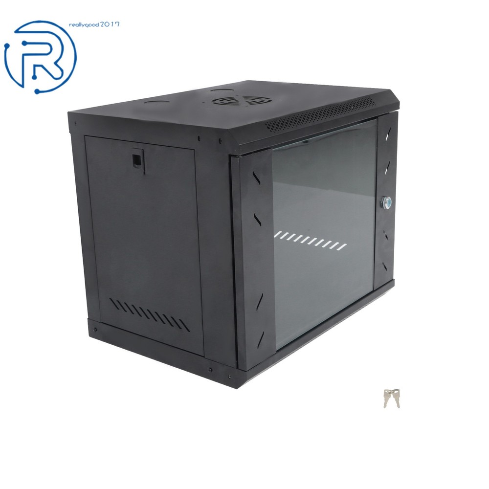 1PC 9U Server Rack Enclosure Maximum depth 15.5" wall mount network With Locks