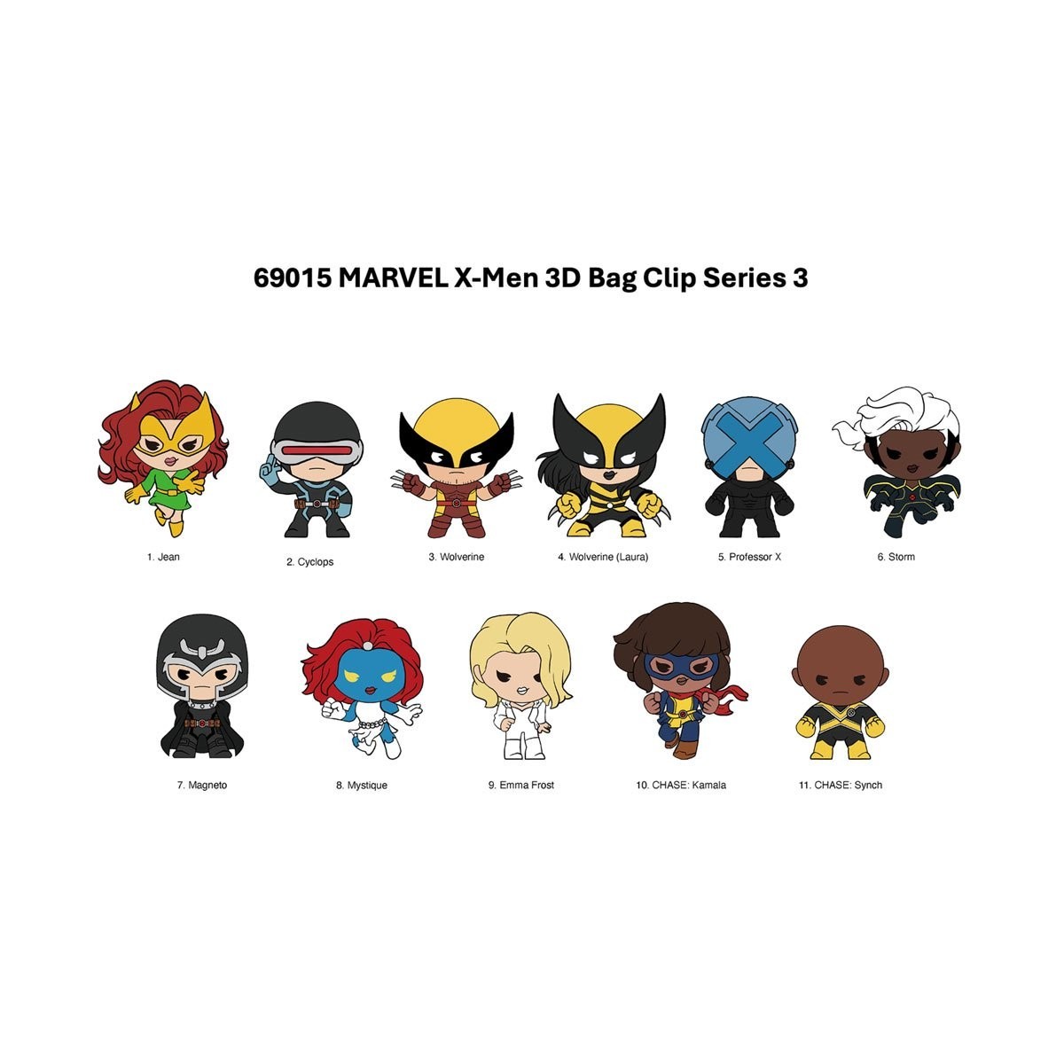 X-Men NEW * Cyclops Clip * Blind Bag Series 3 Marvel Key Chain Monogram