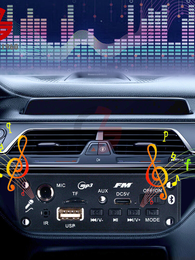 MP3 Bluetooth5.3 Power Amplifier Decoder Board USB TF FM Radio 2*3W Audio Player