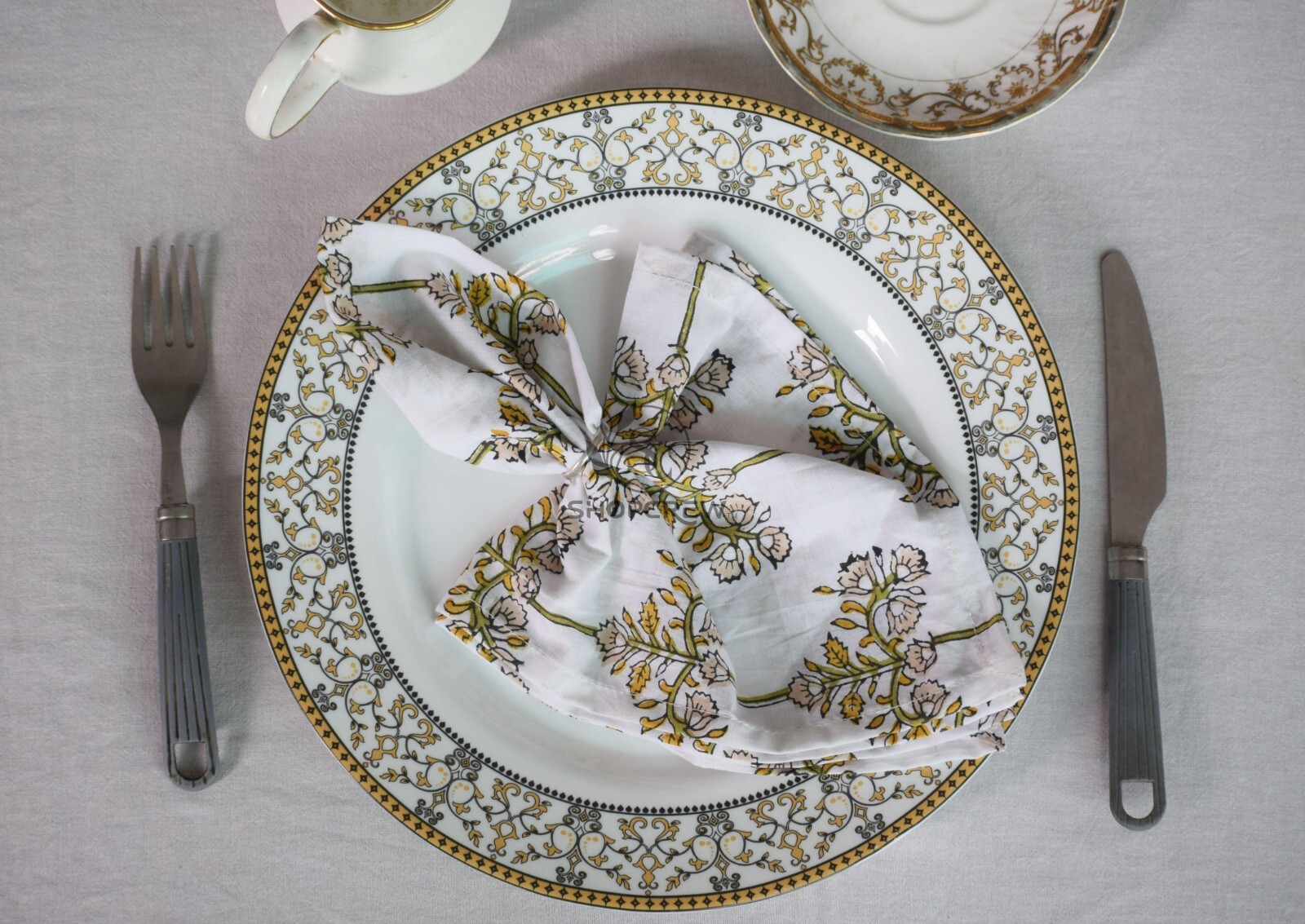 Assorted Hand Block Floral Printed Napkins 100 % Cotton Dinner Cloth Napkins