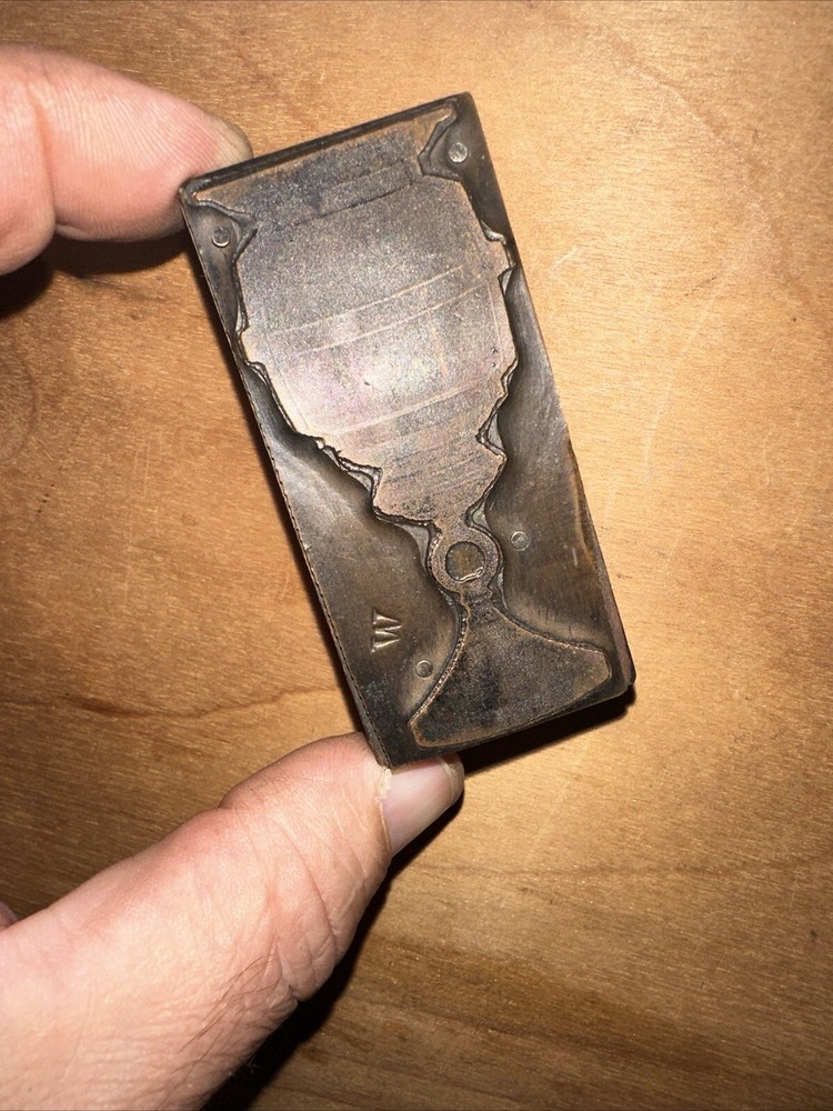 Printing Block “ Unknown Image Trophy?? “ Type Cut Block