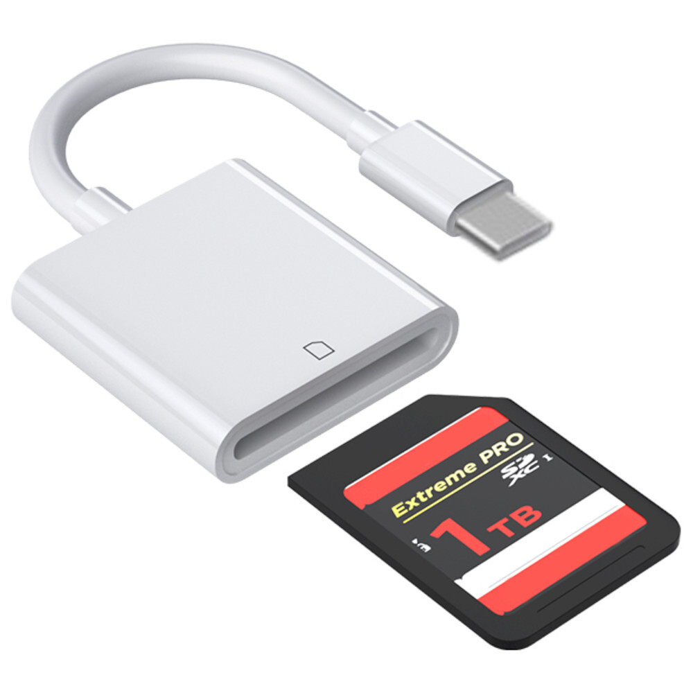 USB Type C to USB-C OTG Adapter SD Card Reader for Android MacBook Windows