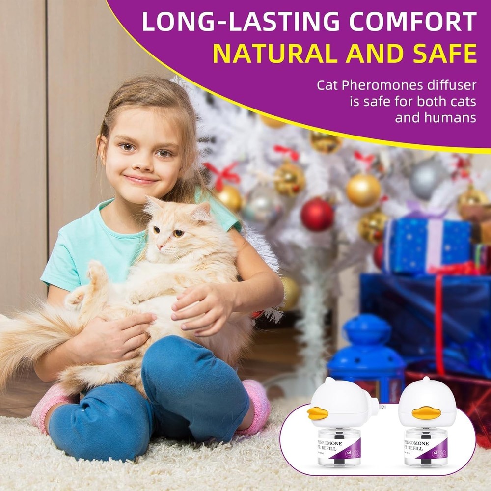 Cat Pheromones Calming Diffuser: Cat Calming Diffuser - Effectively Relieve A...