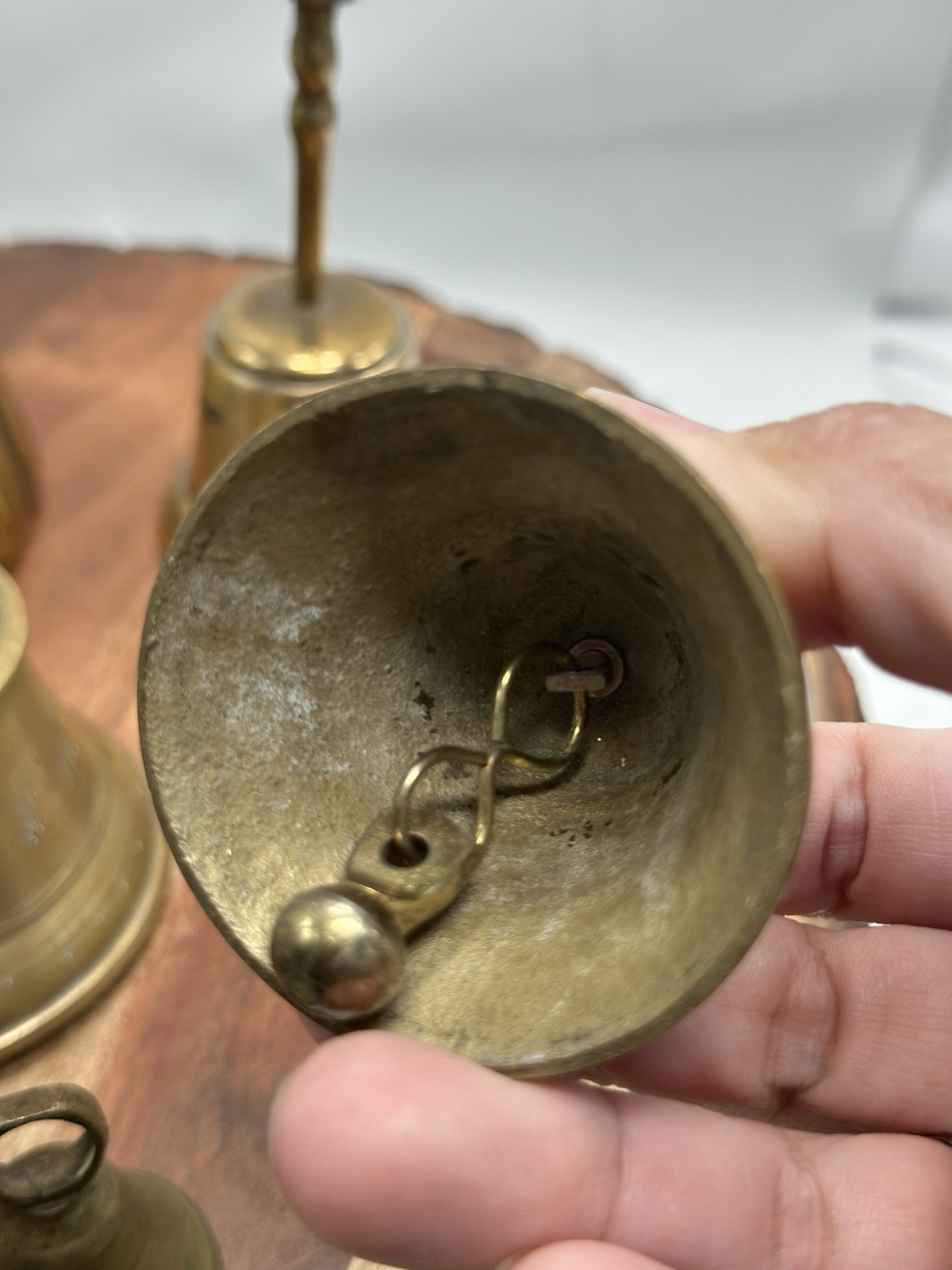 Vintage Bell England Brass Victorian Frog Woman Bell Collection 5 Lot