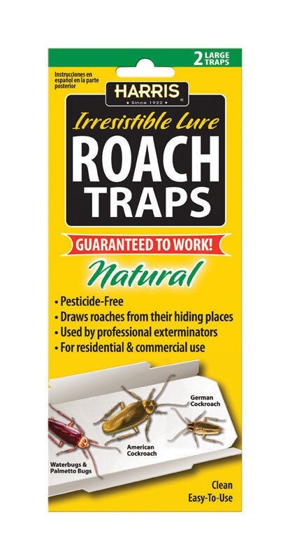 Harris RTRP 2 Pack  Large Roach Traps With Lure