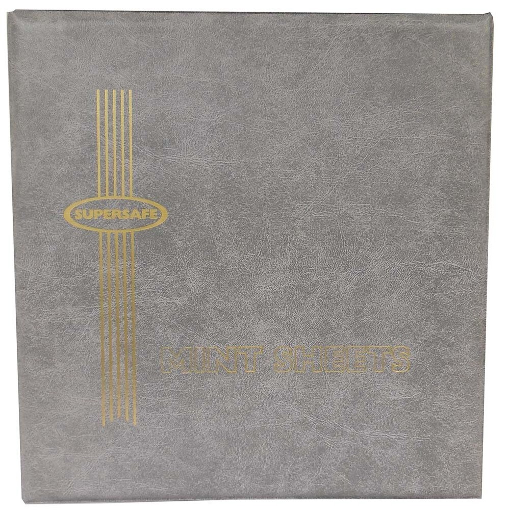 Mint Sheet Binder 3 D Rings Stamps Binder Will Hold 100 Pages By Supersafe Gray