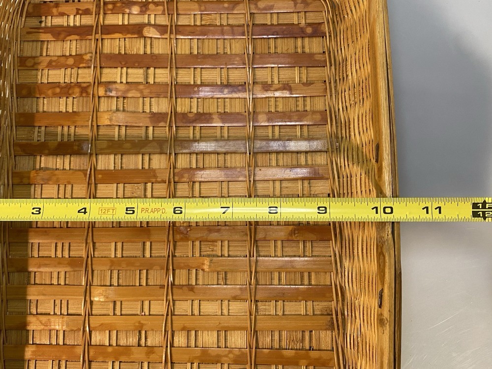 Rustic Farmhouse Rectangular Woven Bread/Serving Basket 14.75”x10.25”x2.5”