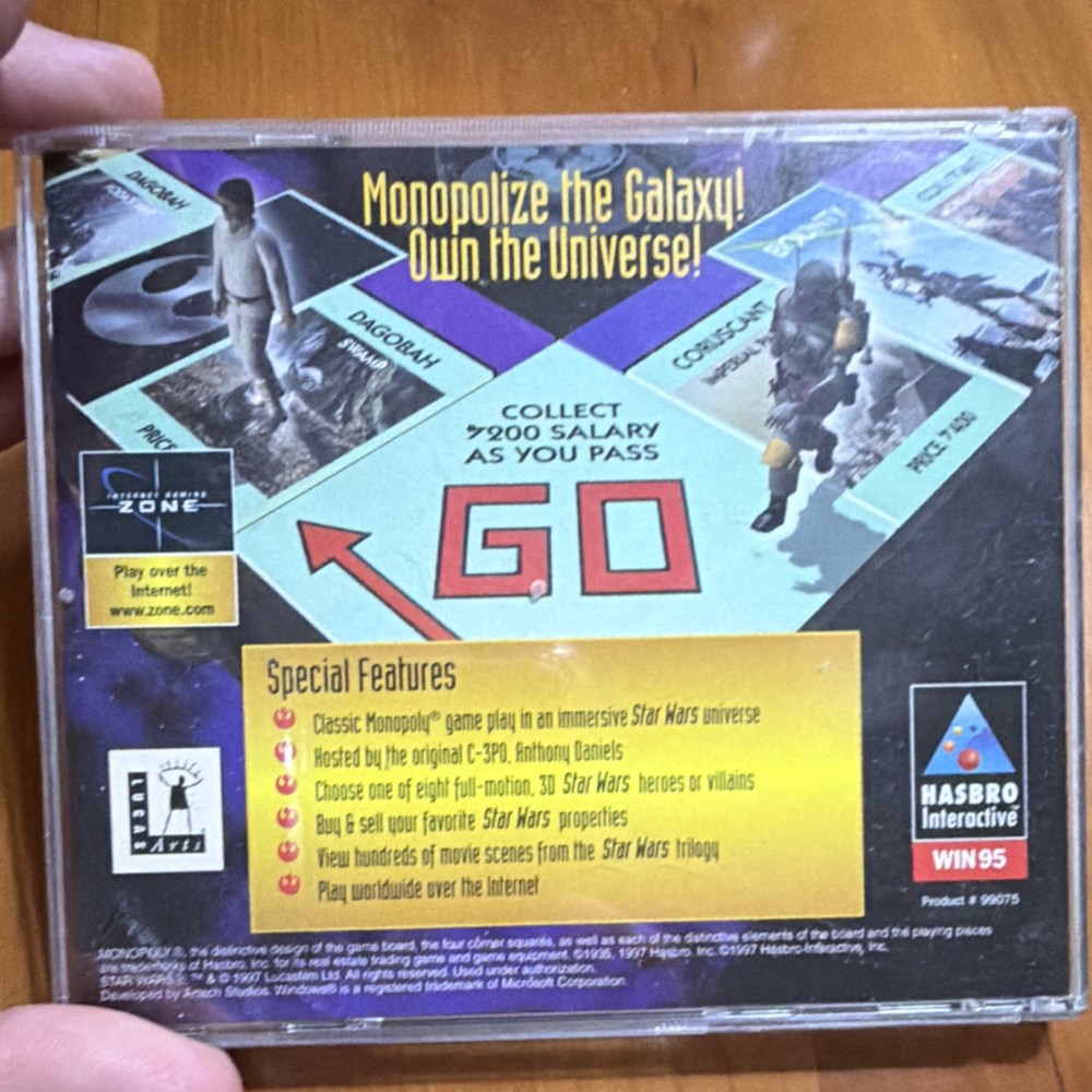 Hasbro Interactive Monopoly Star Wars CD-ROM Edition CD