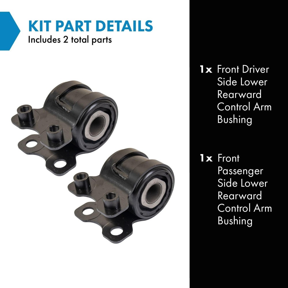 TRQ Front Lower Control Arm Bushing Set Compatible with 2004-2009 Mazda 3 200...